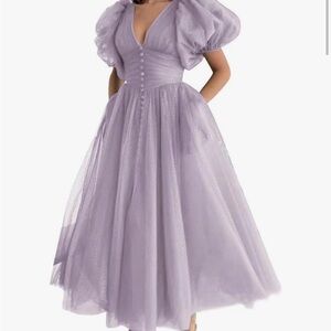 Lavender tulle dress. Never worn.